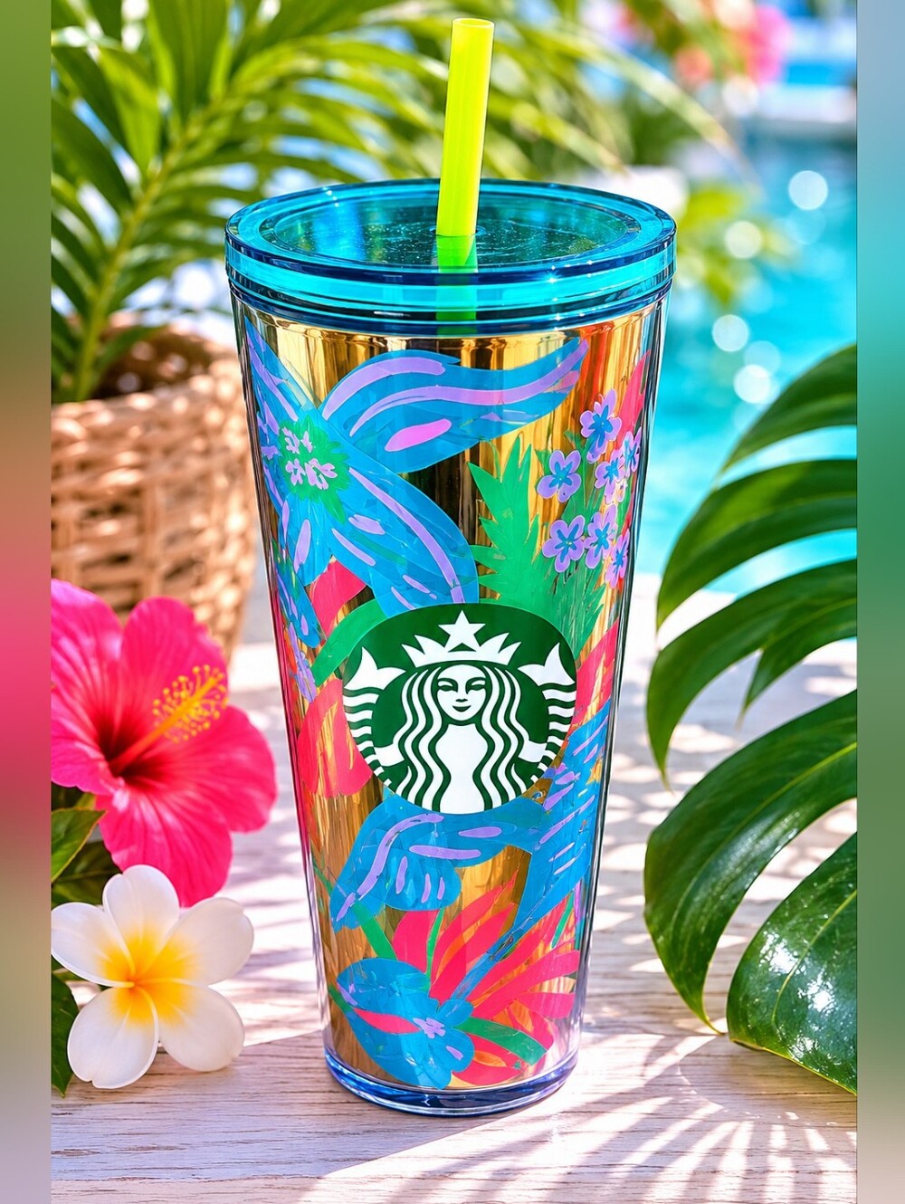 Starbucks 2022 Forest Dream Aqua Terra Venti Cold Cup 24oz NWT